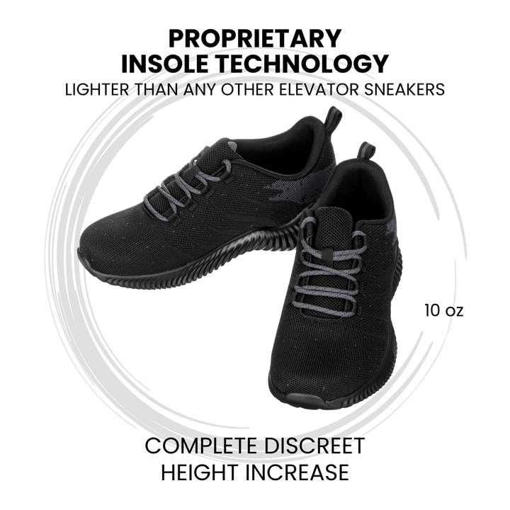 CALTO - Q216 - 2.8 Inches Taller (Black/Grey) - Ultra Lightweight