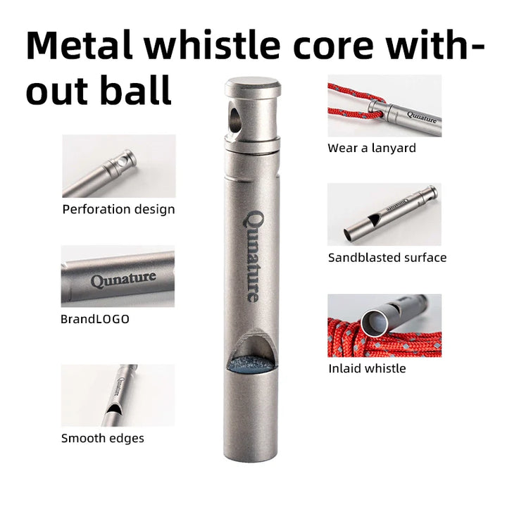 Titanium Survival Whistle 120dB Loud, Durable, Portable Outdoor Gear